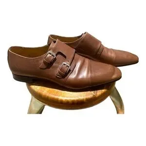 Christian Louboutin Mortimer Brown Leather Monk Strap Loafers Men’s 44 EU Christian Louboutin Mortimer Brown Leather Monk Strap  main image 3